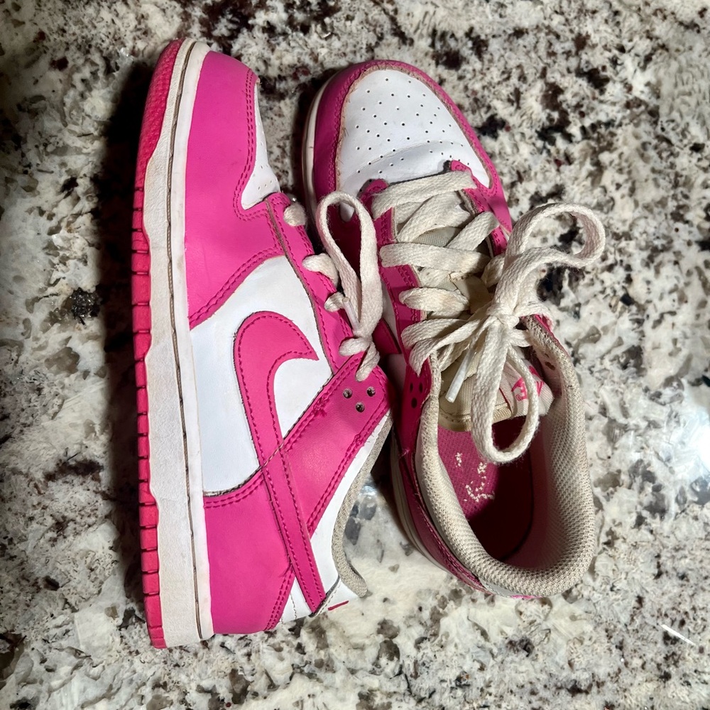 Pink and White Nike Dunks